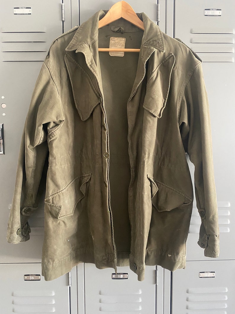 Khaki Military Jacket Etsy