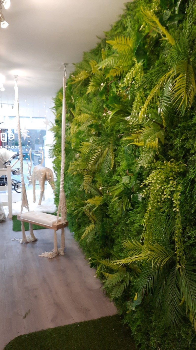 Large Artificial Plant Green Wall Panel Etsy UK