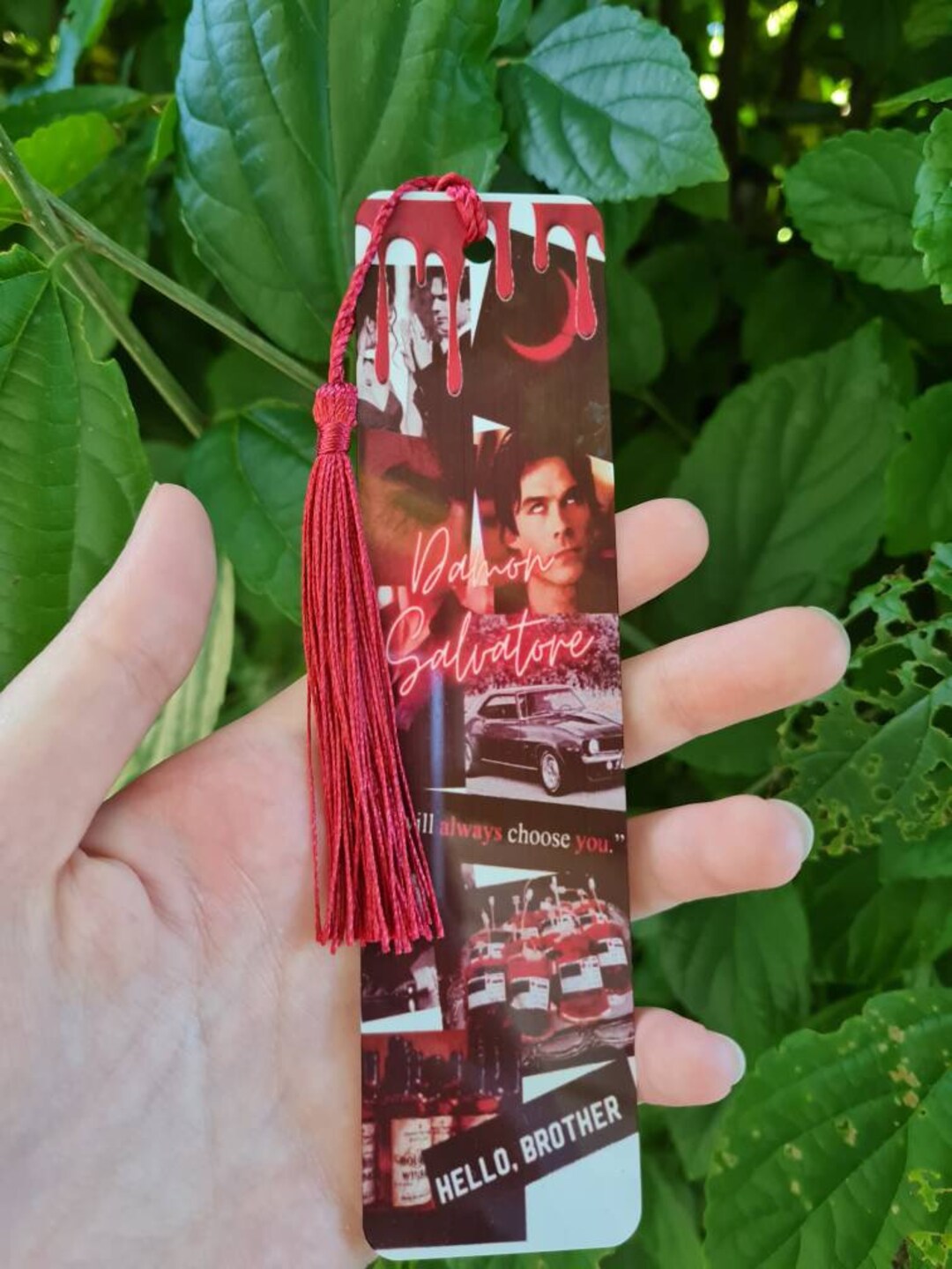 Damon Salvatore Bookmark Vampire Diaries Bookmark Damon Etsy Australia