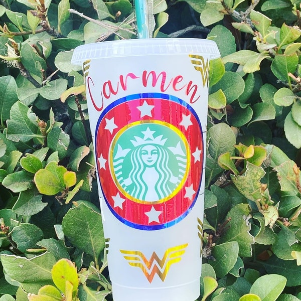 Wonder Woman tumbler | Christmas gift | Wonder Woman | Starbucks cup | personalized gift | Starbucks tumbler