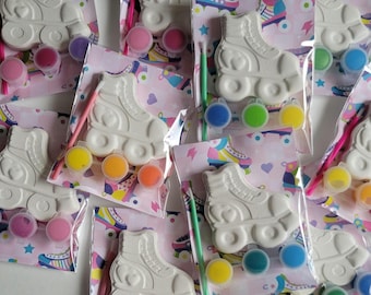 Recuerdos de fiesta de patines en línea / Pinta tus propios patines / Fiesta de cumpleaños con patines en línea / Manualidades para niños / Patines en línea DIY / Kits de pintura de yeso / Patines en línea