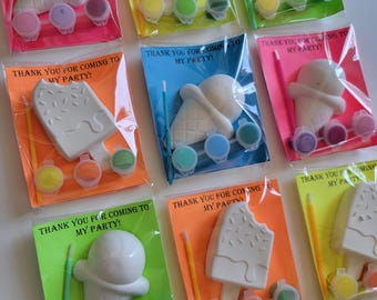 Ice Cream Paint Kit Part/ Ice Cream party favors/Kids summer craft/Paint your own ice cream/Plaster kits/Class Activities/Ice cream theme/
