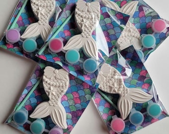 Mermaid Party Favors/ Mermaid Birthday party/Mermaid theme party/Paint your own mermaid tail/Girls mermaid party/Craft for kids/Classroom
