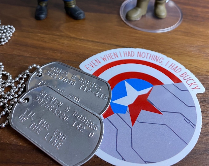 Bucky & Steve Dog Tags Etsy