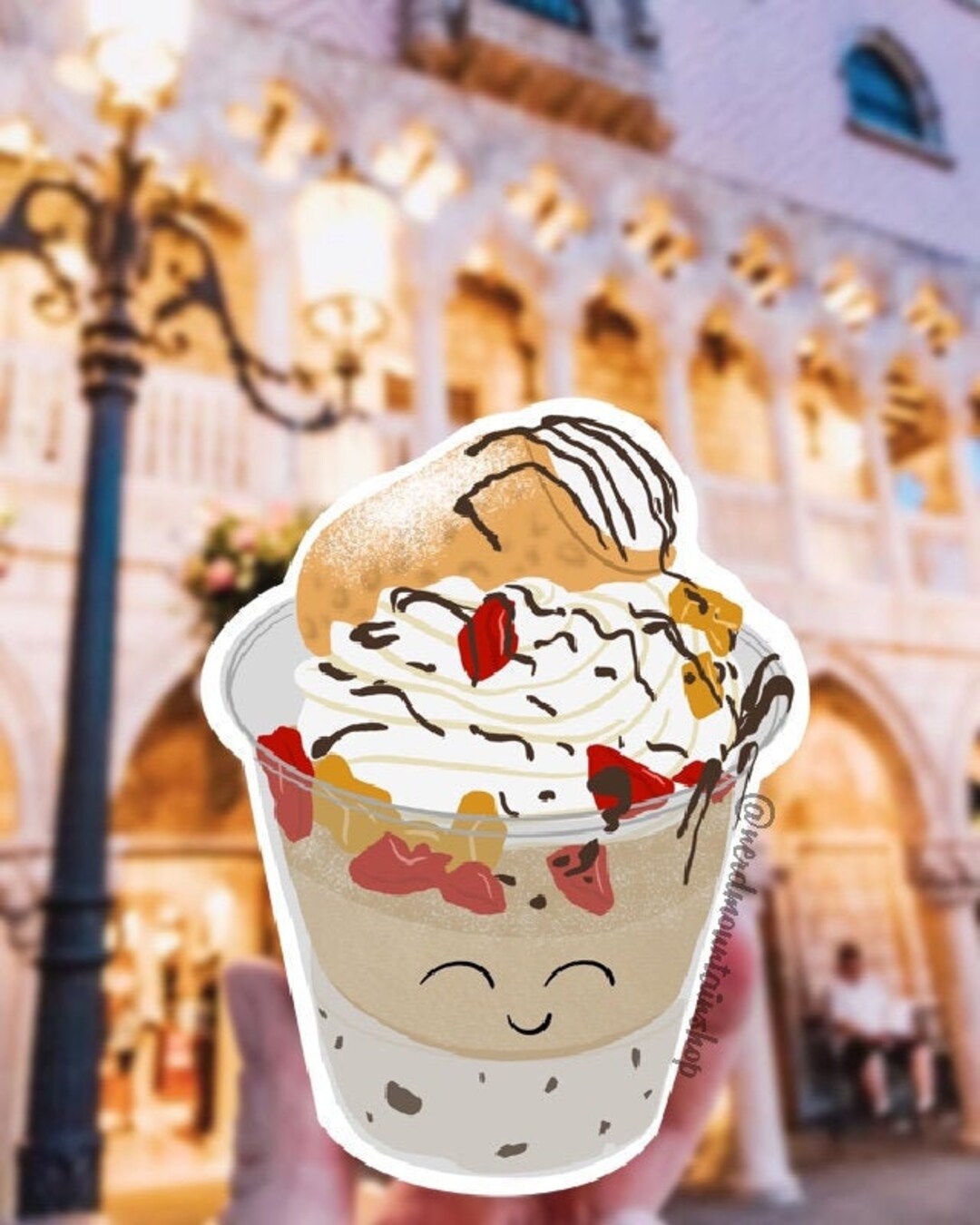 Italian Cannoli Cupcake Cute Snack Sticker - Etsy