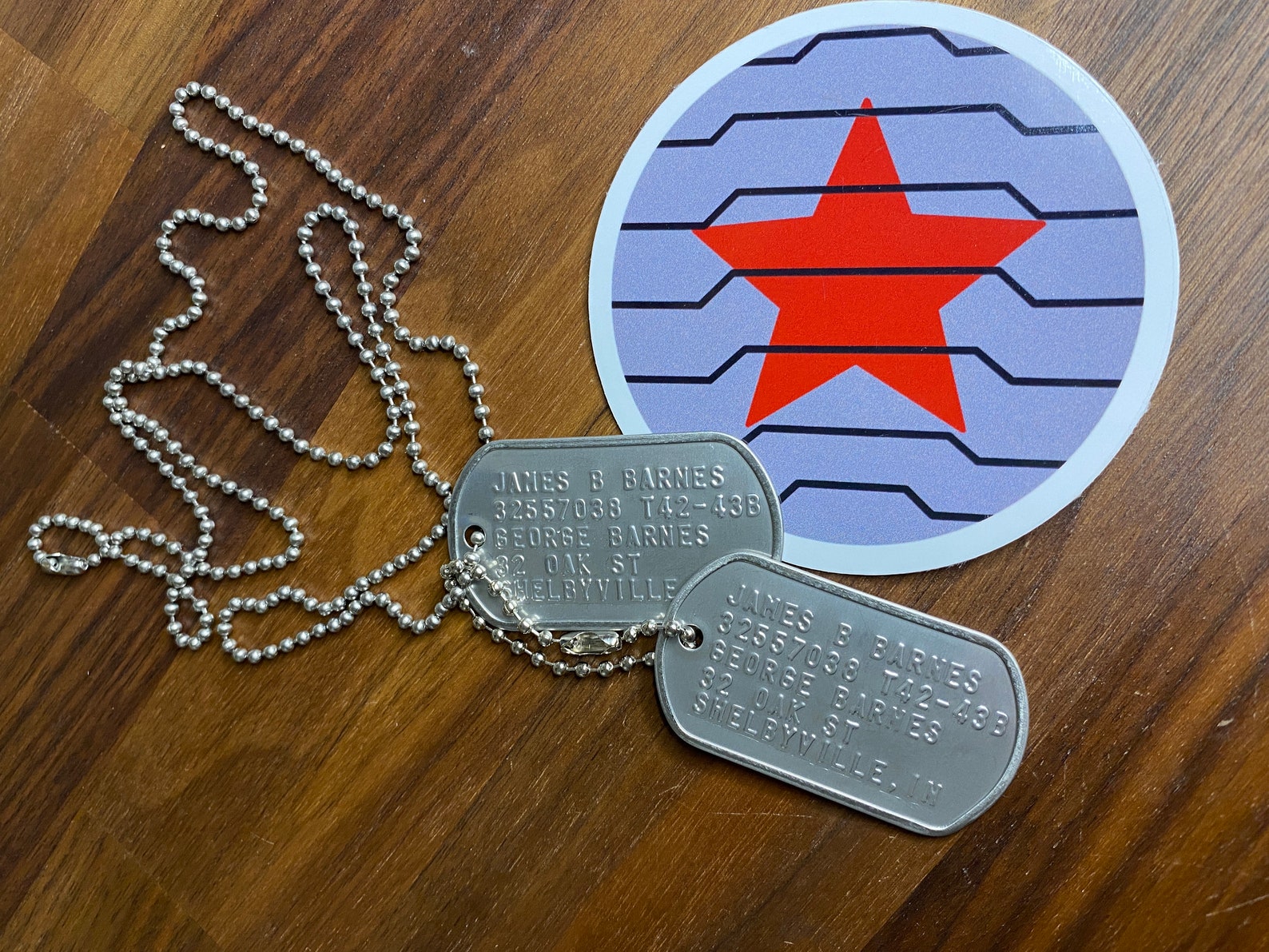 Bucky Barnes Dog Tags Etsy