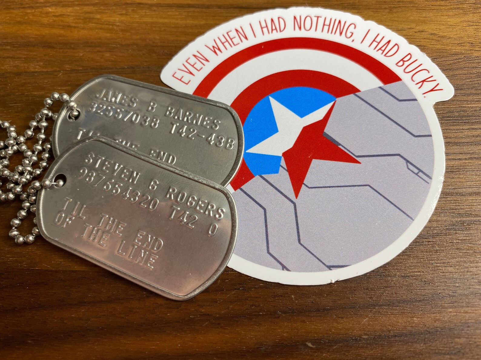 Bucky & Steve Dog Tags Etsy