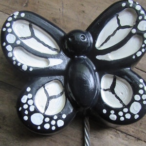 Butterfly | Garden Stake | Plant Stake | Gardening | Outdoor Decorations | Cement | Hand Painted | Gift