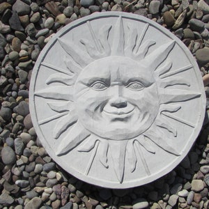 Super Smooth Cement Poured Sun Stepping Stone
