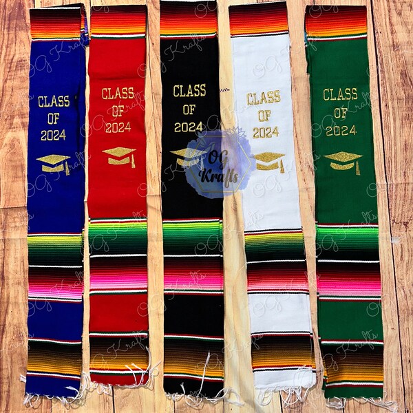 Class of 2024 Mexican Sarape Graduation Stole/Sarape Graduation Sash/Class of 2024/Graduation Gift/Grad 2024