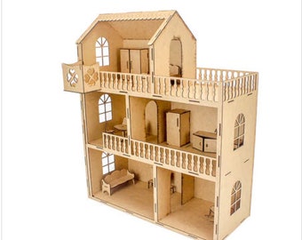 wooden barbie dream house