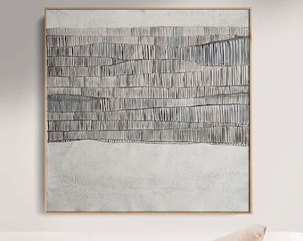 Textured Beige Abstract Painting, Wabi Sabi Wall Art