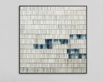 Strukturiertes Wabi Sabi Gemälde: Beige Minimalistische Abstrakte Wandkunst