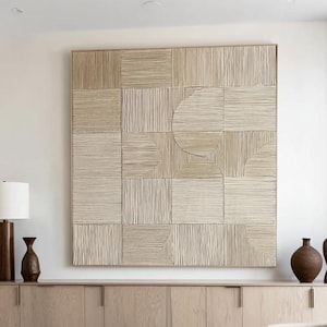 Wabi-Sabi Textured Art Beige Minimalist Art Textured Minimalist Wall Art Beige Minimalist Wall Art for Livingroom Large 3D Texture Painting