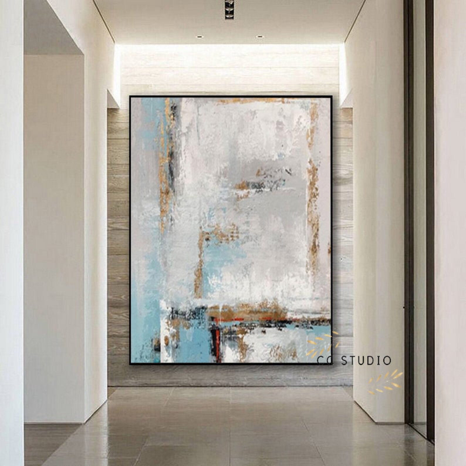 Original White Abstract Painting Canvas Abstract Art Large Etsy