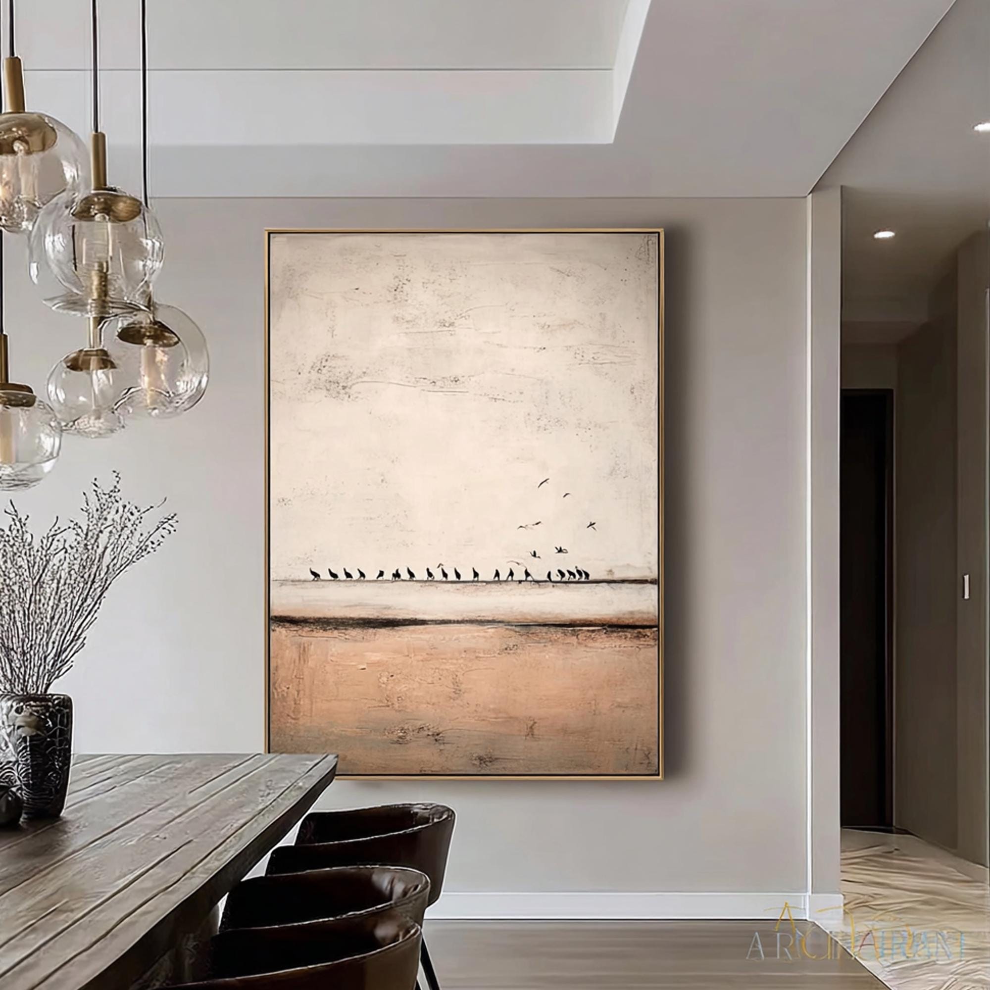 Beige Texture Abstract Beige Textured Abstract Painting, Modern Minimalist Wall Art - Etsy