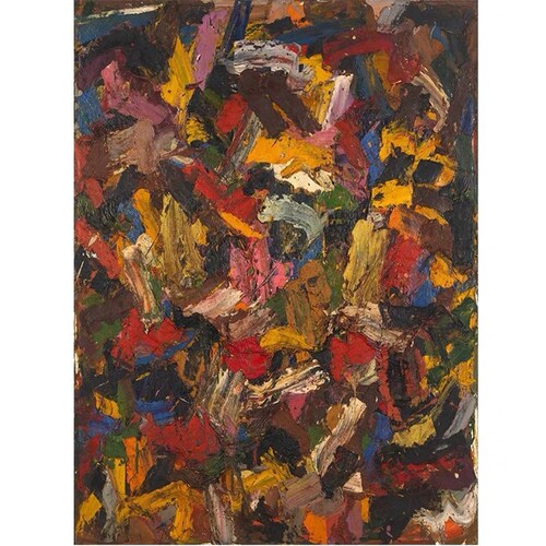 Abstract hand-painted oil painting Japanese wabi saib painting shops Thick texture painting Living room decoration painting