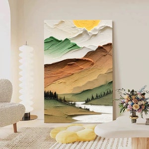 Colorful Landscape Art,Colorful Landscape Painting, Colorful Mountain Art