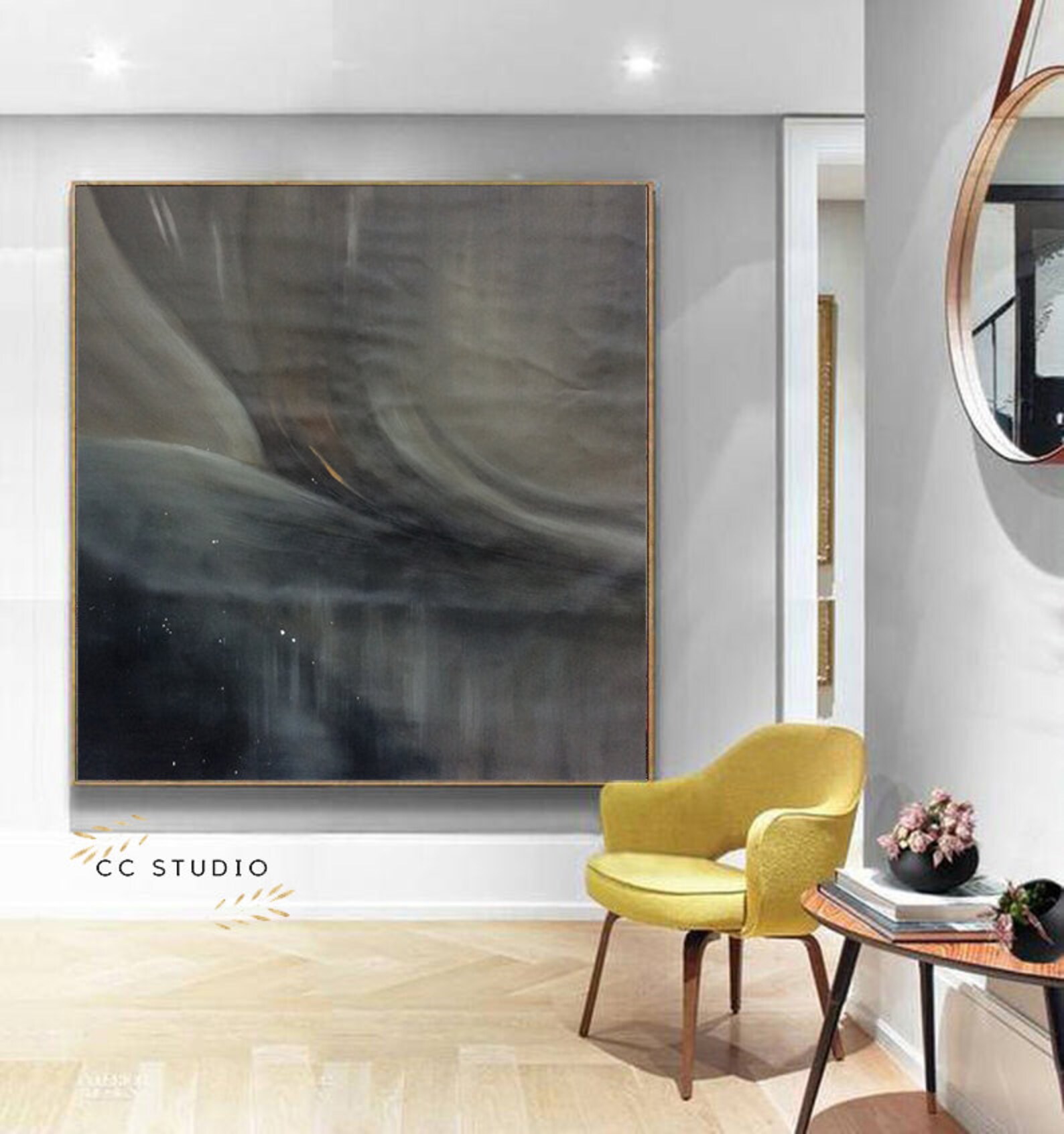 Black painting abstractblack paintings on canvasblack Etsy