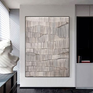 3D Minimalist Abstract Wall Art, Wabi Sabi Wall Art, Earthy Tone Painting Neutral Wall Art, 3d texture beige abstract art