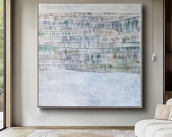 Wabi-Sabi Strukturierte Kunst Beige Minimalistische Kunst Strukturierte Minimalistische Wandkunst Beige Minimalistische Wandkunst für Wohnzimmer Großes 3D-Texturgemälde