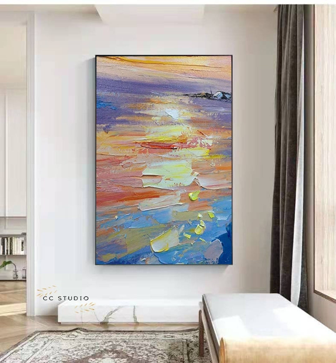 Textured Abstract Oil Painting: Colorful Modern Canvas Art - Etsy