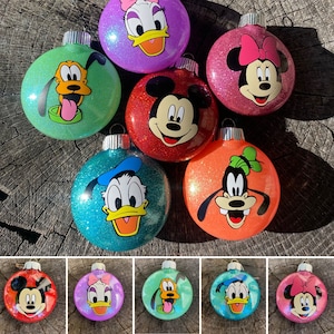 Personalized Mouse ornament,Donald Goofy Daisy Christmas Ornament, Mouse clubhouse Ornament, Custom clubhouse, Baby first Christmas decal