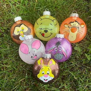 Personalized Winnie Pooh Bear Ornament, Tigger Piglet and Friends Christopher Woods