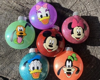 Personalized Mouse ornament,Donald Goofy Daisy Christmas Ornament, Mouse clubhouse Ornament, Custom clubhouse, Baby first Christmas decal