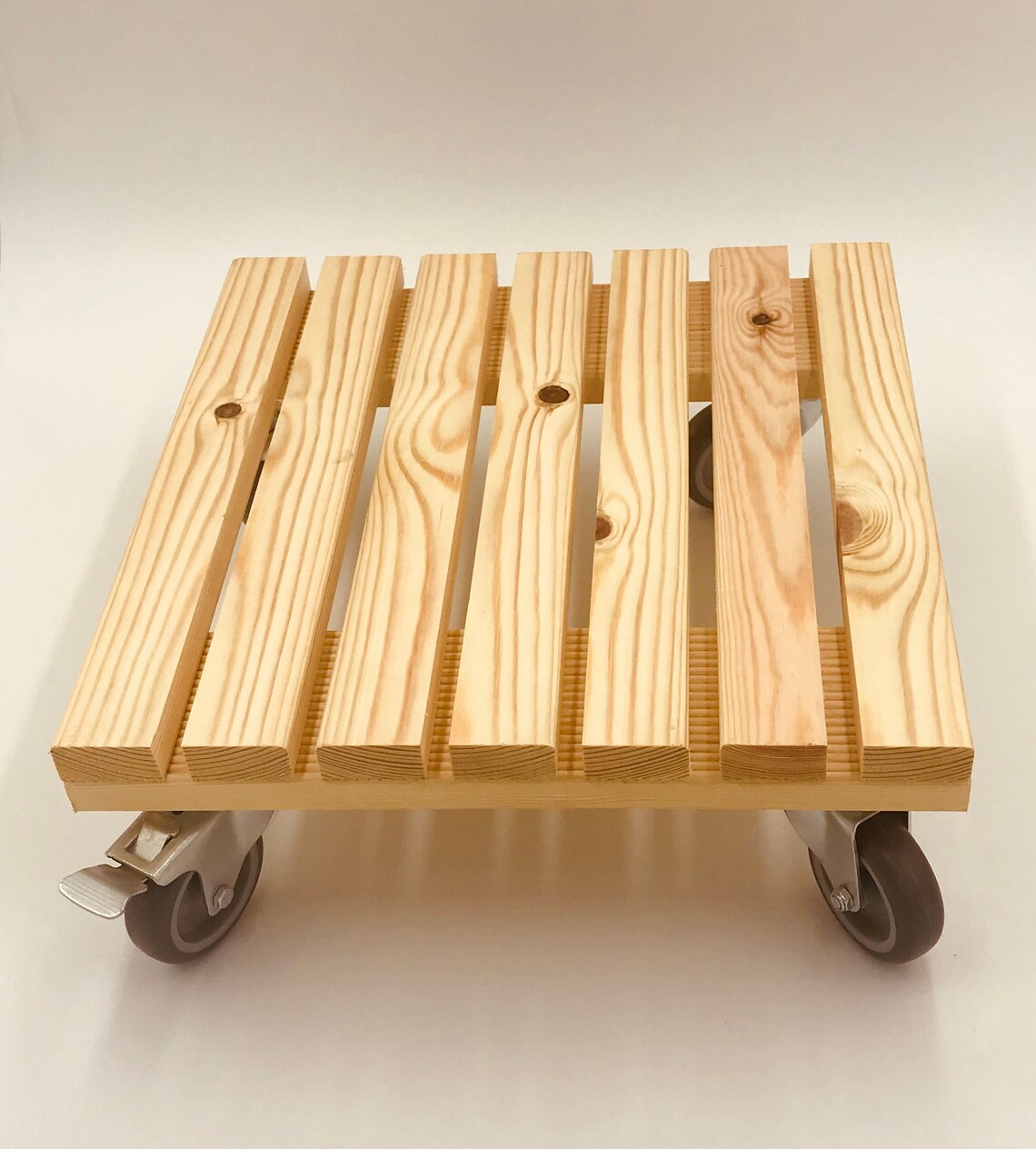 Plant Trolley with HeavyDuty Rolling Caster Wheels Wood Etsy