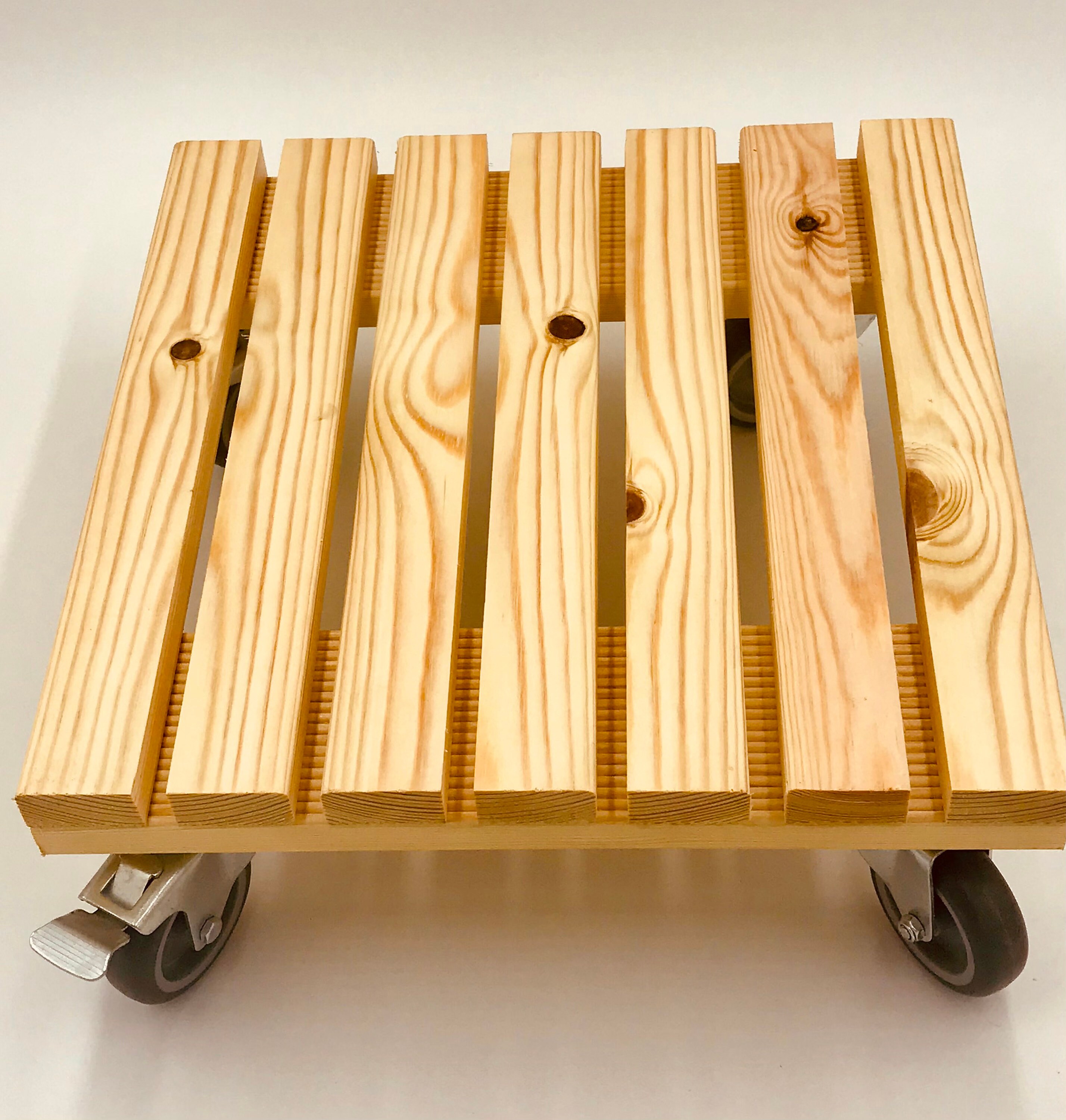 Plant Trolley with HeavyDuty Rolling Caster Wheels Wood Etsy