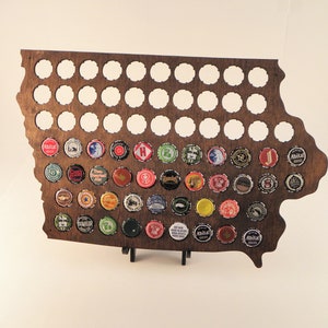 Iowa beer cap map