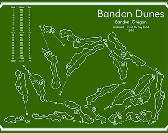 Bandon dunes golf course map