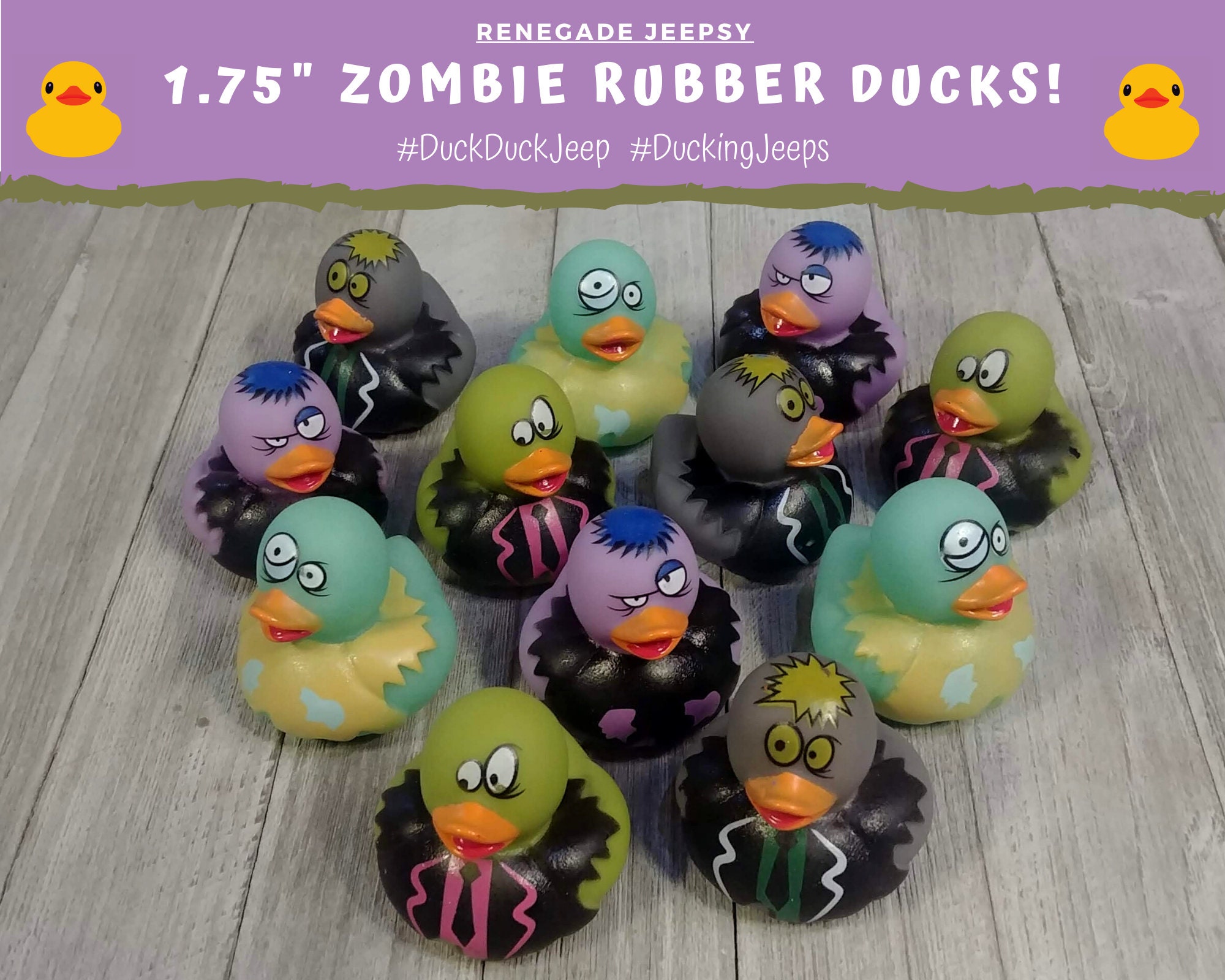 2 Inch Crazy Zombie Rubber Ducks with or without Printed Etsy