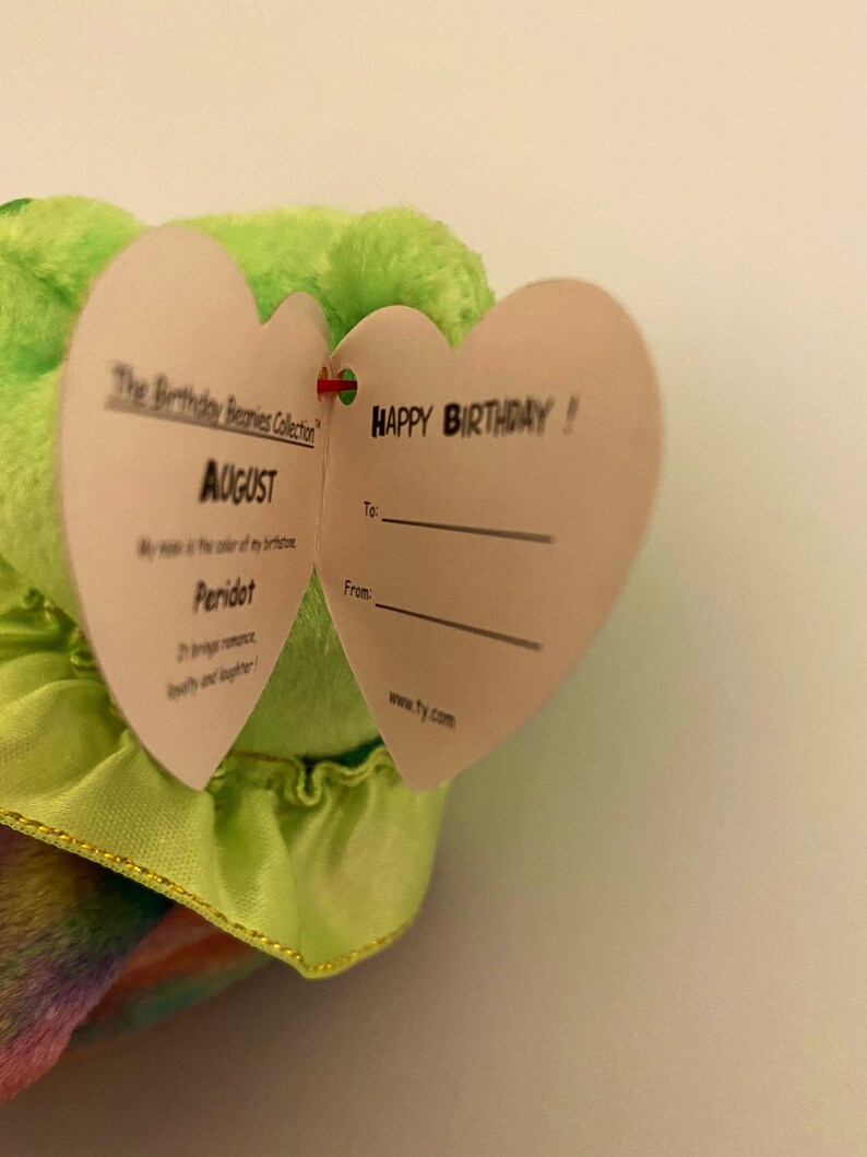 Ty Beanie Baby AUGUST, the Birthday Bear Etsy