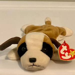 1996 Ty beanie babies Bernie, retired beanie babies Bernie dog