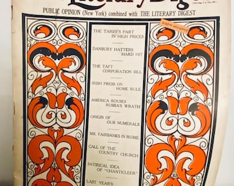 10 febbraio 1910 The Literary Digest Original Vintage Magazine