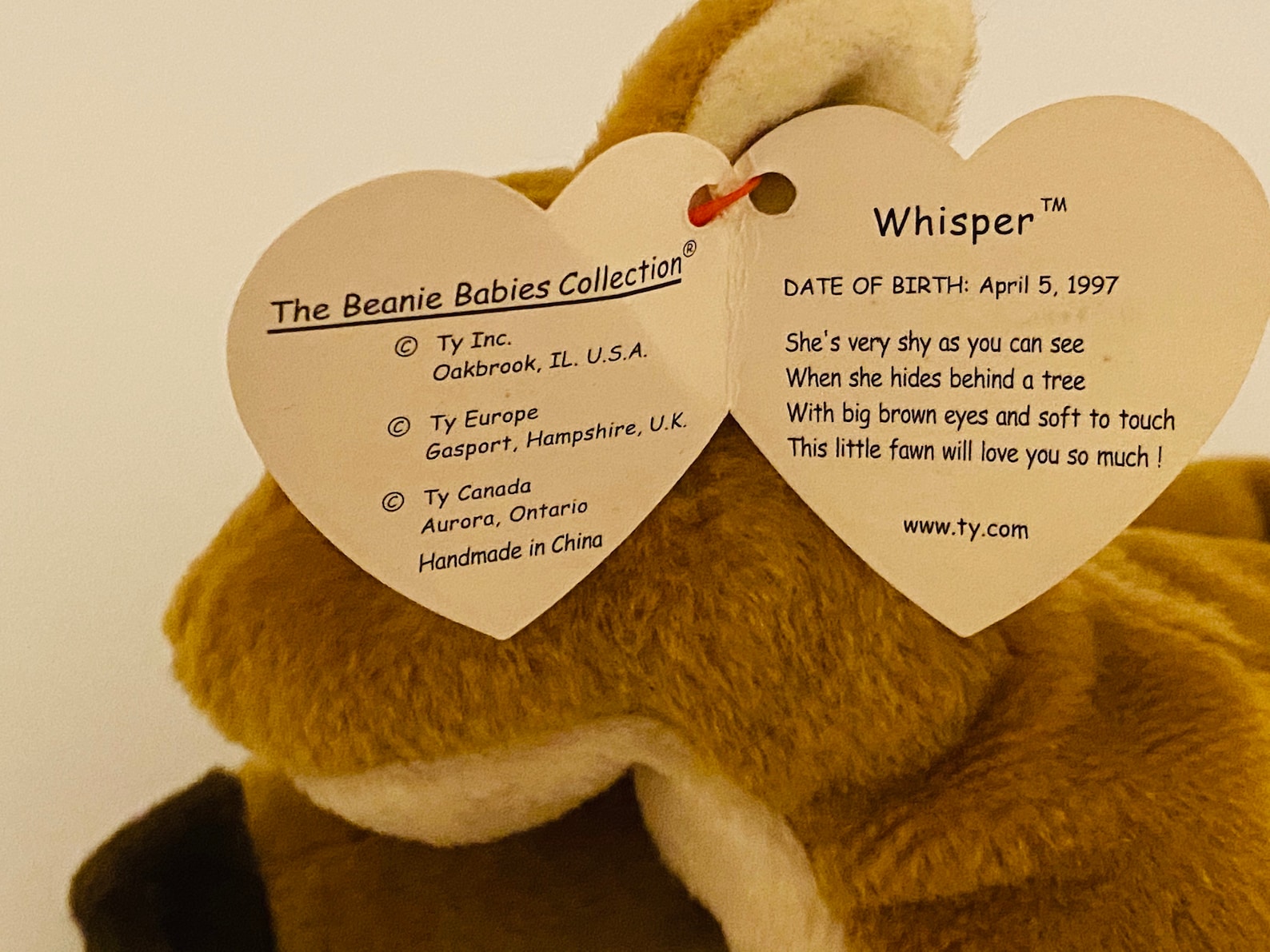 Ty Beanie Baby Whisper Whisper the Deer Etsy