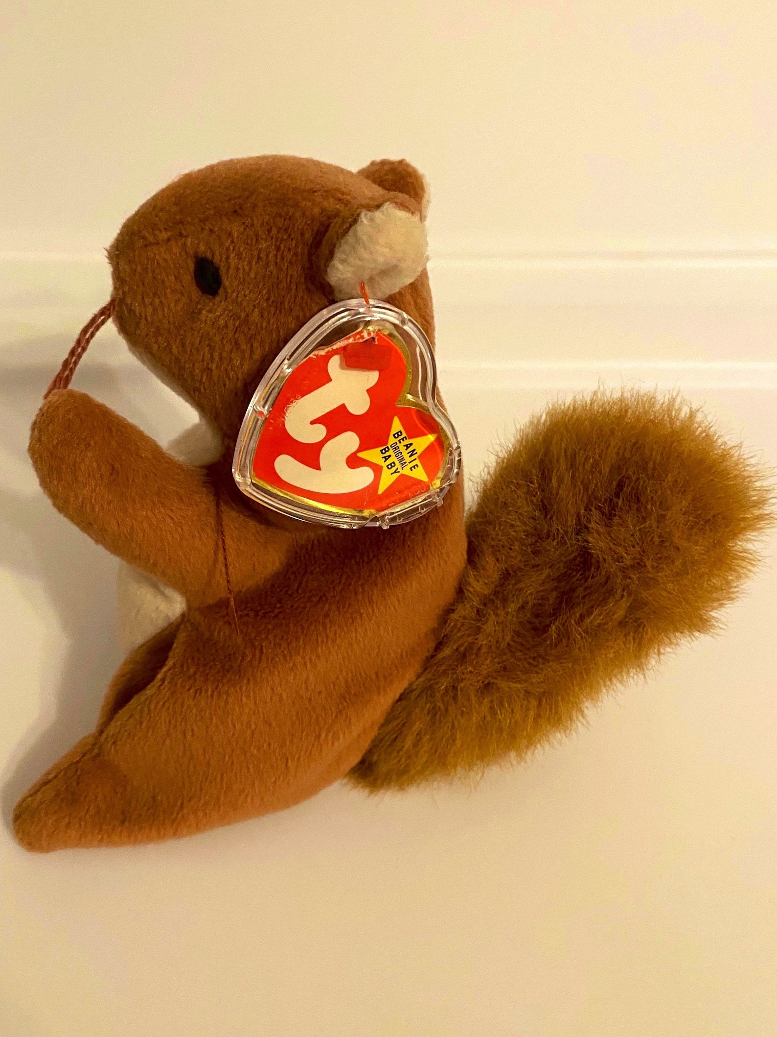 Extreme Rare Ty Nuts Original Beanie Baby 1996 Style 4114 , Error
