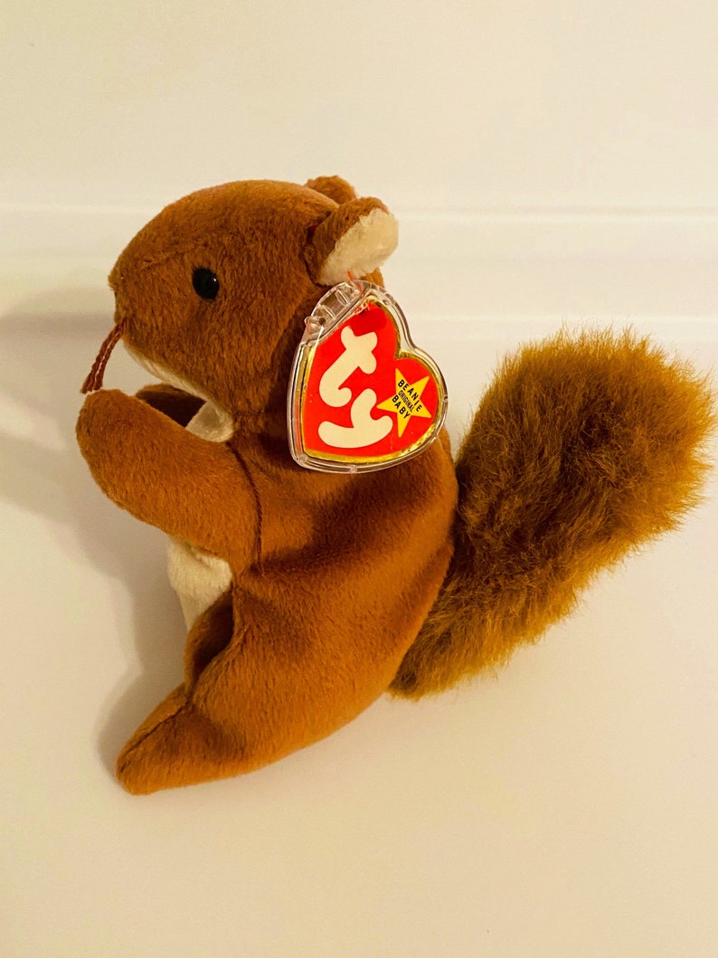 Extreme Rare Ty Nuts Original Beanie Baby 1996 Style 4114 , Error