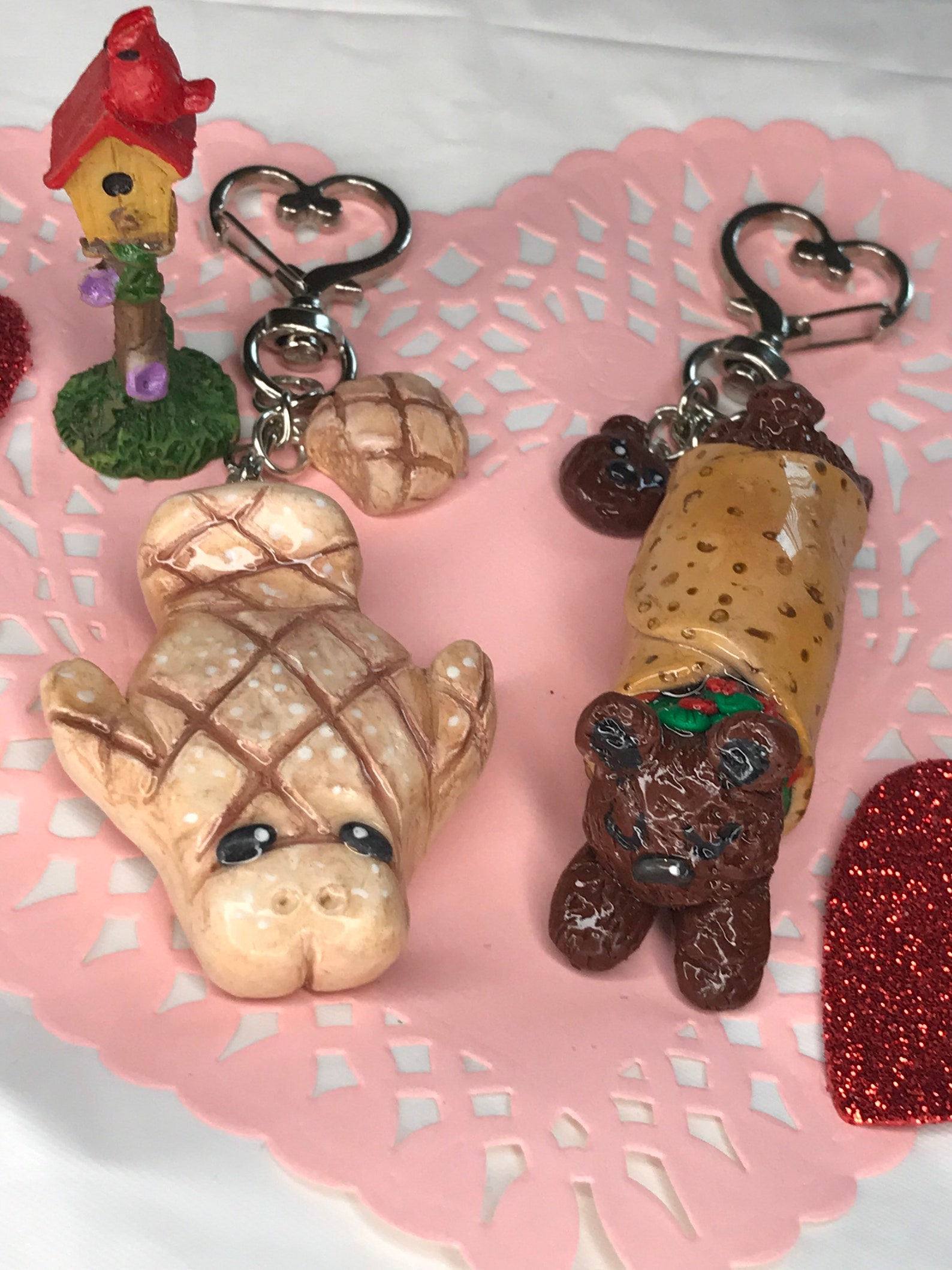 Handmade keychain keychains cute keychain food animal Etsy