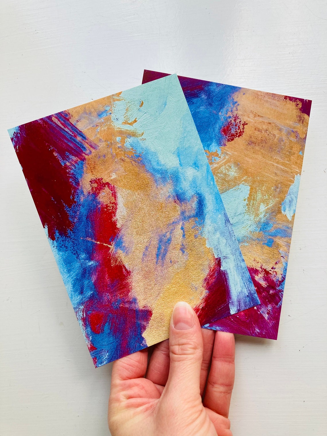 Abstract Art Postcards Mini Art Prints A6 Set of 2 Envelopes Etsy UK