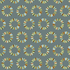 OUT OF PRINT - Tula Pink Fabric - Acacia Pineapple Slices in Slate - 1/2 Yard
