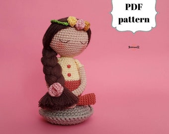 Meditating Girl PDF Pattern - Amigurumi/Crochet Pattern