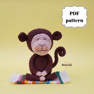 Little Monkey/Meditating Monkey PDF Pattern - Amigurumi/Crochet Pattern