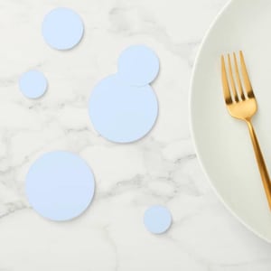 Aqua Circles Mix Confetti | Mint Gloss CardStock Circle Confetti Pieces | Light Blue Wedding Table Decor
