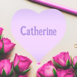 Pegatinas de corazón de lavanda rosa / Colección Majestic Harmony / Pegatinas brillantes de 3,8 cm para papelería / Regalo personalizado para diario Finsexual