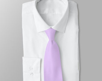 Soft Pastel Lavender Wedding Tie | Romantic Wedding Groom Tie | Soft Purple Tie