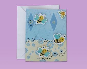 Buzzing Bees Greeting Card