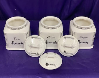harrods tea coffee sugar jars